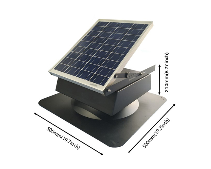 20W مروحة تنفيس العلية الشمسية للمنزل 2.2